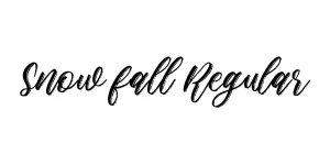 Snow fall Regular Font