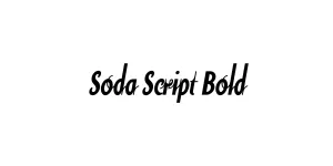 Soda Script Bold Font