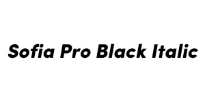 Sofia Pro Black Italic Font