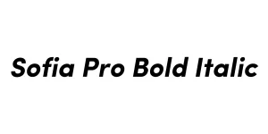 Sofia Pro Bold Italic Font