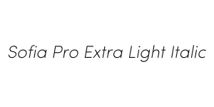 Sofia Pro Extra Light Italic Font