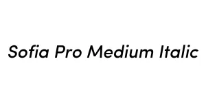 Sofia Pro Medium Italic Font