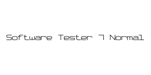 Software Tester 7 Normal Font