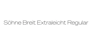Söhne Breit Extraleicht Regular Font