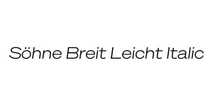 Söhne Breit Leicht Italic Font