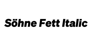 Söhne Fett Italic Font