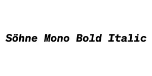 Söhne Mono Bold Italic Font