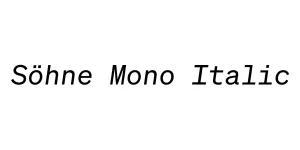 Söhne Mono Italic Font