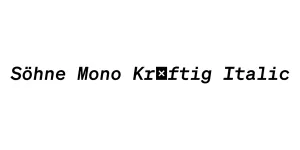 Söhne Mono Kräftig Italic Font
