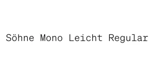 Söhne Mono Leicht Regular Font