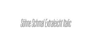 Söhne Schmal Extraleicht Italic Font