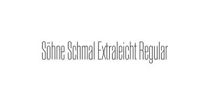 Söhne Schmal Extraleicht Regular Font