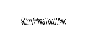 Söhne Schmal Leicht Italic Font