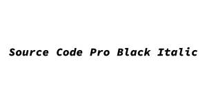 Source Code Pro Black Italic Font