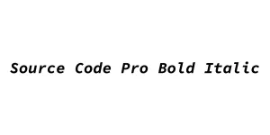 Source Code Pro Bold Italic Font