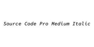 Source Code Pro Medium Italic Font