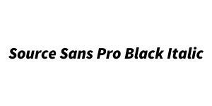 Source Sans Pro Black Italic Font