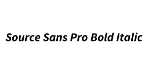 Source Sans Pro Bold Italic Font