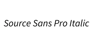Source Sans Pro Italic Font