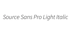 Source Sans Pro Light Italic Font