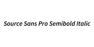 Source Sans Pro Semibold Italic Font