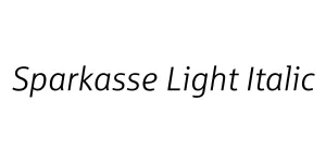 Sparkasse Light Italic Font