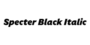 Specter Black Italic Font