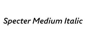 Specter Medium Italic Font