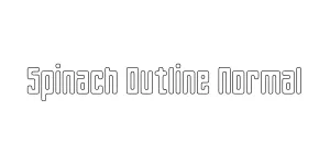 Spinach Outline Normal Font