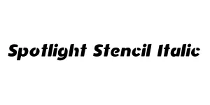 Spotlight Stencil Italic Font