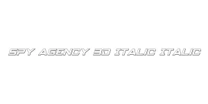 Spy Agency 3D Italic Italic Font