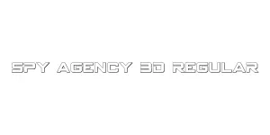 Spy Agency 3D Regular Font