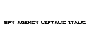 Spy Agency Leftalic Italic Font