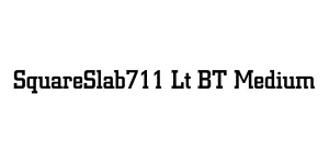 SquareSlab711 Lt BT Medium Font