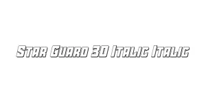 Star Guard 3D Italic Italic Font