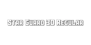Star Guard 3D Regular Font