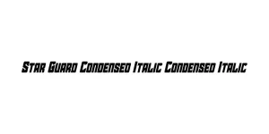 Star Guard Condensed Italic Condensed Italic Font