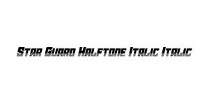 Star Guard Halftone Italic Italic Font