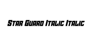 Star Guard Italic Italic Font