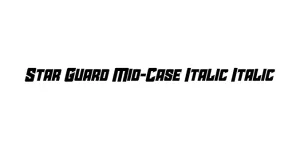Star Guard Mid-Case Italic Italic Font