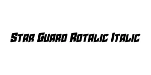 Star Guard Rotalic Italic Font