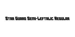 Star Guard Semi-Leftalic Regular Font