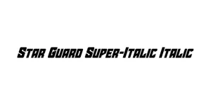 Star Guard Super-Italic Italic Font