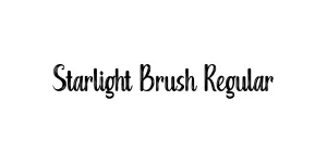 Starlight Brush Regular Font