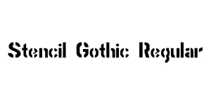 Stencil Gothic Regular Font