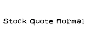 Stock Quote Normal Font