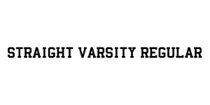 Straight Varsity Regular Font