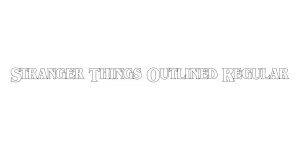 Stranger Things Outlined Regular Font