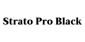 Strato Pro Black Font