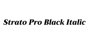 Strato Pro Black Italic Font